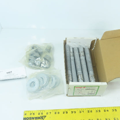 Wej-it ANKR-TITE 3/4" x 7" Galvanized Concrete Wedge Anchors Lot Of 10
