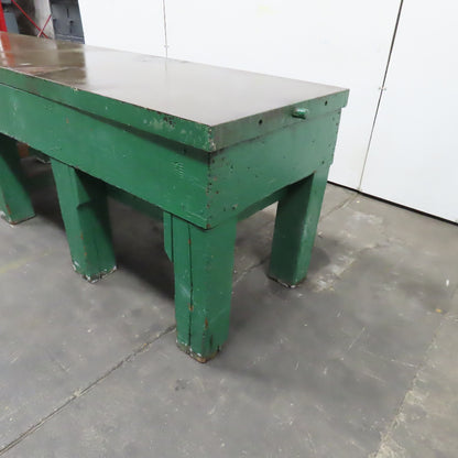 10' x 30" x 2" Cast Iron Web Top w/ Vintage Reclaimed Wood Base Assembly Table
