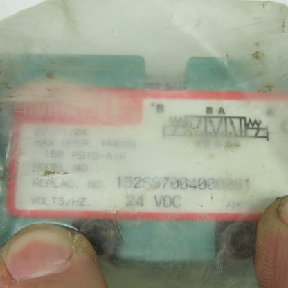Numatics 152SS7004000061 Solenoid Valve 24VDC 150PSIG NEW