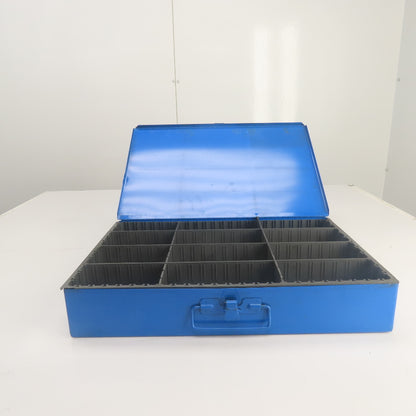 18-1/2" W x 12" Deep x 3-1/4" H Steel Small Parts Storage Box W/ 12 Compartments