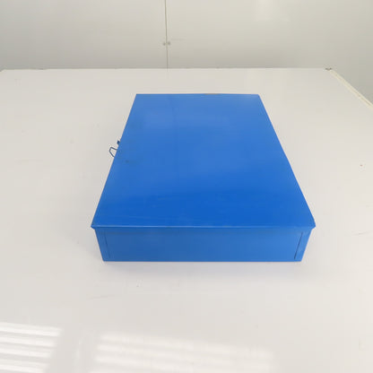 18-1/2" W x 12" Deep x 3-1/4" H Steel Small Parts Storage Box W/ 12 Compartments
