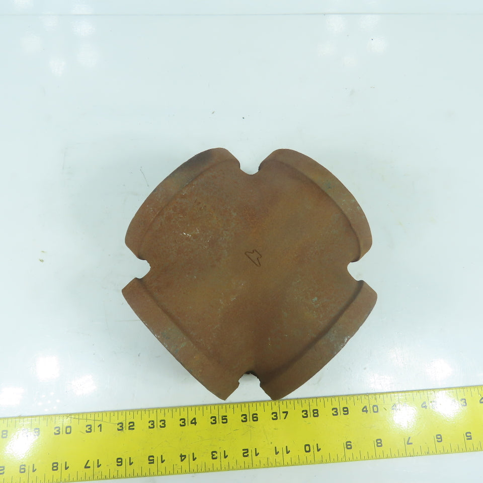3" Black Pipe NPT Malleable Iron Cross 4-Way Tee Pipe Fitting