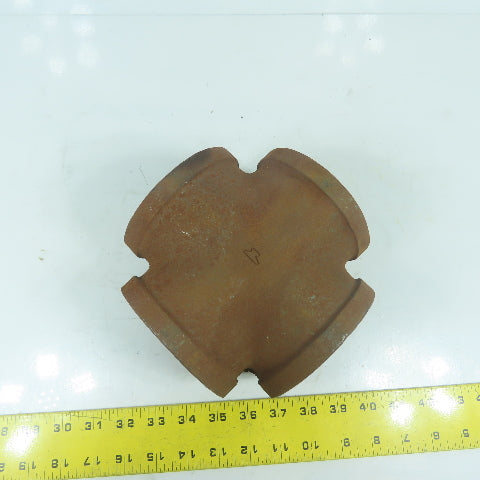 3" Black Pipe NPT Malleable Iron Cross 4-Way Tee Pipe Fitting