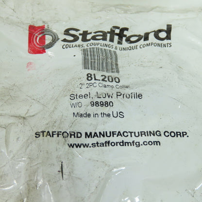 Stafford 8L200 2" Low Profile Clamp Collar Lot Of 8