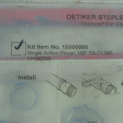 Oetiker 18500060 Stepless Ear Clamp Kit Stainless Steel (Incomplete)