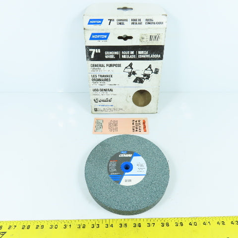 Norton 42300 7" x 1" x 1" Gemini Crystolon Med 60 Bench Grinder Wheel
