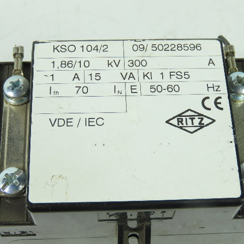 Ritz KSO 104/2 300A - 1A 1.86/10kV 50/60Hz Current Transformer