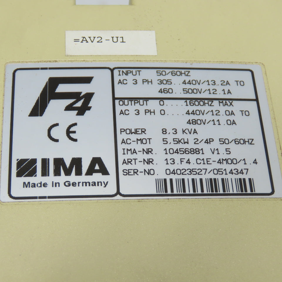 Keb 13.F4.C1E-4M00/1.4 5.5KW Combivert Frequency Converter Drive 3Ph 8.3KVA