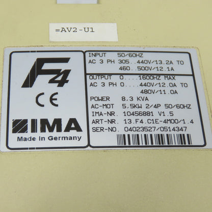 Keb 13.F4.C1E-4M00/1.4 5.5KW Combivert Frequency Converter Drive 3Ph 8.3KVA