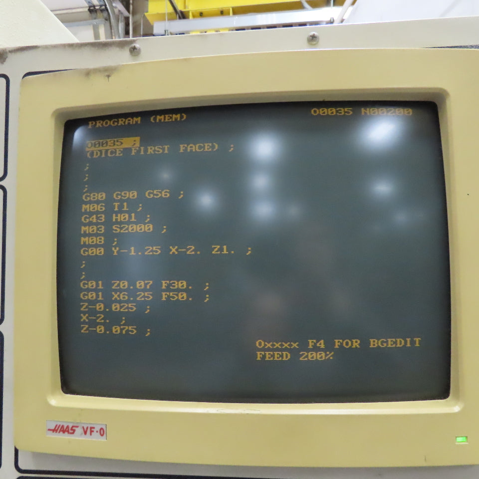 Haas VF-0 208-230V 3Ph 3 Axis Vertical Machining CNC 16 Tool ATC Low 1560Hrs.