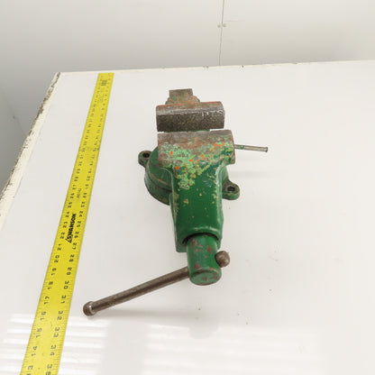 Columbian Machinist Swivel Base Bench Vise 4" Jaws 7-1/2" Open USA Made