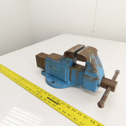 Columbian 4" Steel Jaw Stationary Machinist Bench Vise 5-3/4" Open USA Made