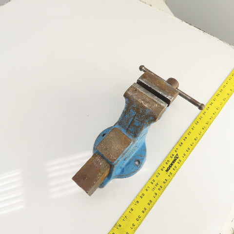 Columbian 4" Steel Jaw Stationary Machinist Bench Vise 5-3/4" Open USA Made