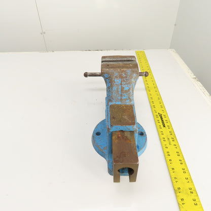 Columbian 4" Steel Jaw Stationary Machinist Bench Vise 5-3/4" Open USA Made