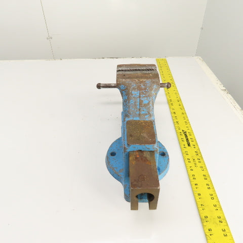 Columbian 4" Steel Jaw Stationary Machinist Bench Vise 5-3/4" Open USA Made