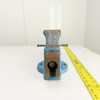 Columbian 4" Steel Jaw Stationary Machinist Bench Vise 5-3/4" Open USA Made