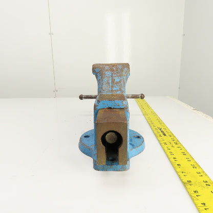 Columbian 4" Steel Jaw Stationary Machinist Bench Vise 5-3/4" Open USA Made