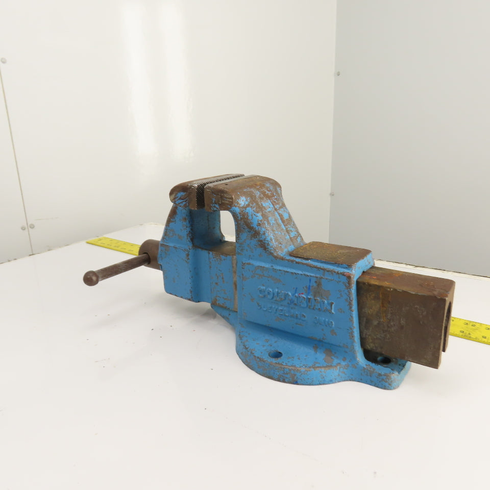 Columbian 4" Steel Jaw Stationary Machinist Bench Vise 5-3/4" Open USA Made