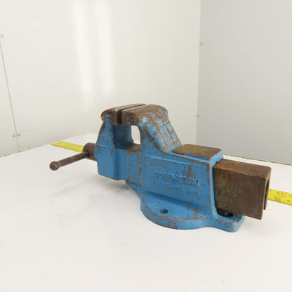 Columbian 4" Steel Jaw Stationary Machinist Bench Vise 5-3/4" Open USA Made