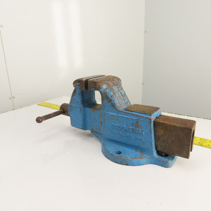 Columbian 4" Steel Jaw Stationary Machinist Bench Vise 5-3/4" Open USA Made