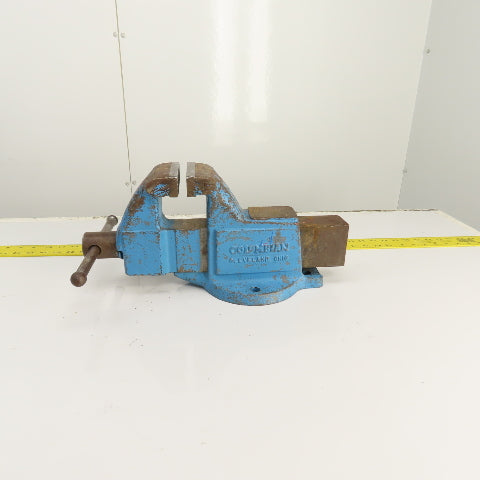 Columbian 4" Steel Jaw Stationary Machinist Bench Vise 5-3/4" Open USA Made
