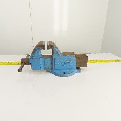 Columbian 4" Steel Jaw Stationary Machinist Bench Vise 5-3/4" Open USA Made