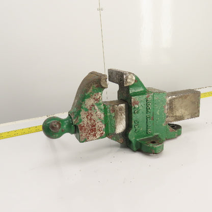 Rock Island 4-1/2" Jaws x 9" Open Heavy Duty Stationary Bench Vise USA Made