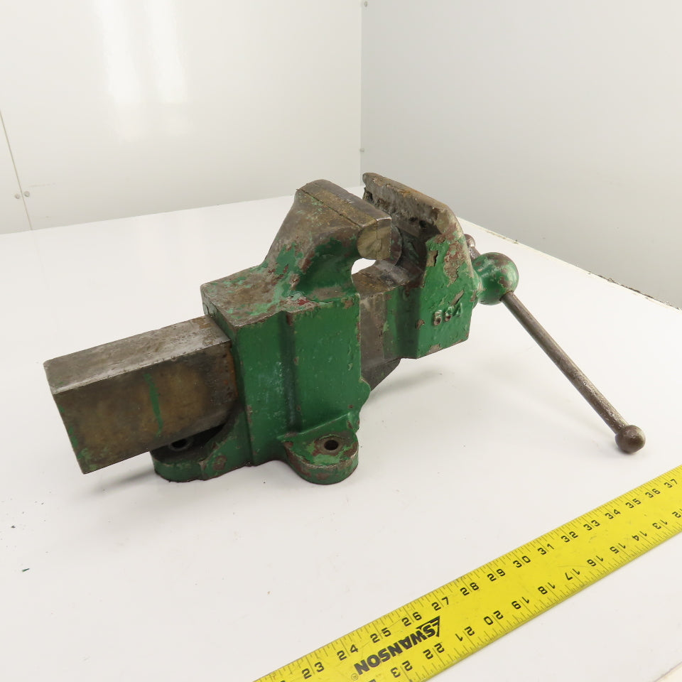 Rock Island 4-1/2" Jaws x 9" Open Heavy Duty Stationary Bench Vise USA Made