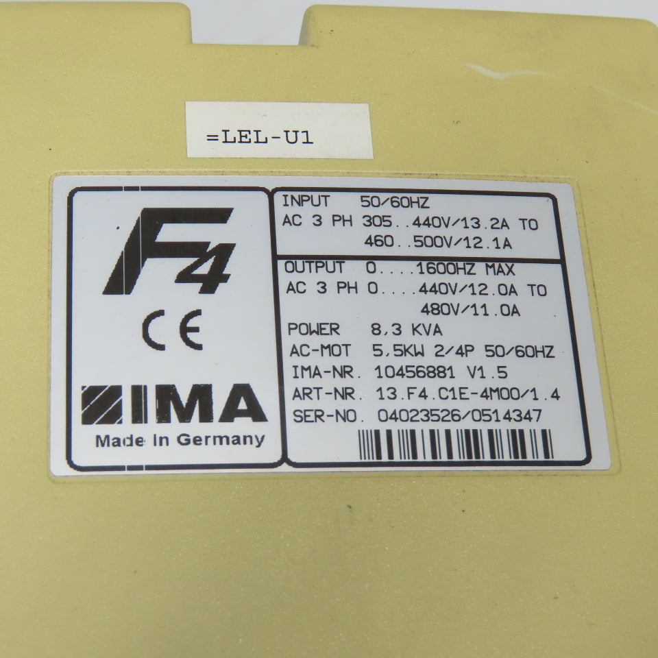 Keb 13.F4.C1E-4M00/1.4 5.5KW Combivert Frequency Converter Drive 3Ph 8.3KVA