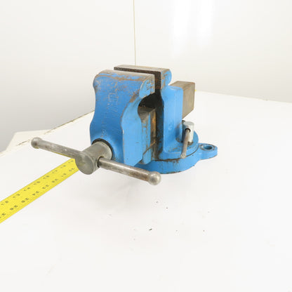 Morgan 4" Jaws x 8" Open Heavy Duty Swivel Base Bench Vise USA Made