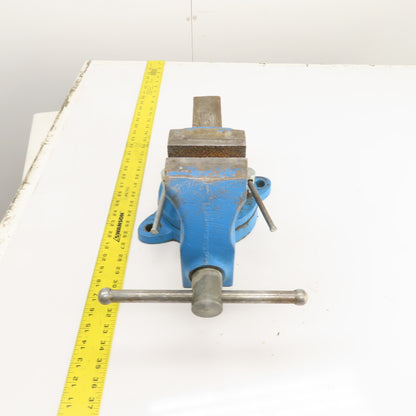 Morgan 4" Jaws x 8" Open Heavy Duty Swivel Base Bench Vise USA Made