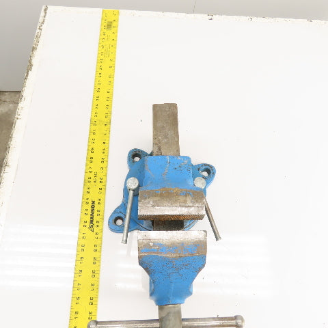 Morgan 4" Jaws x 8" Open Heavy Duty Swivel Base Bench Vise USA Made