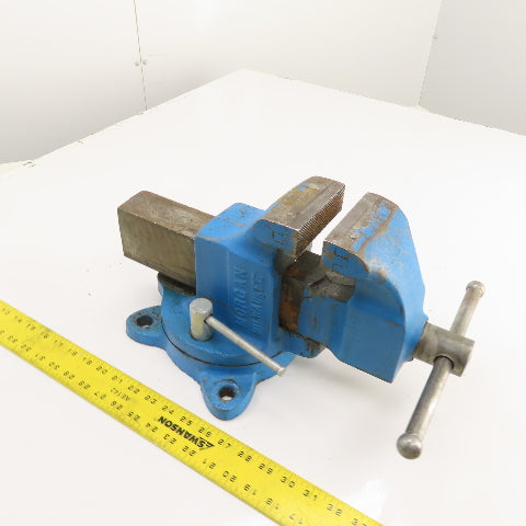 Morgan 4" Jaws x 8" Open Heavy Duty Swivel Base Bench Vise USA Made