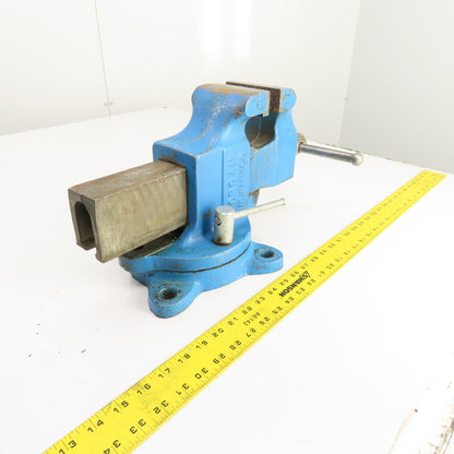 Morgan 4" Jaws x 8" Open Heavy Duty Swivel Base Bench Vise USA Made