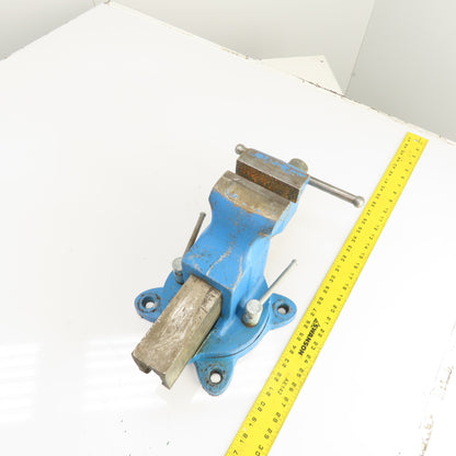 Morgan 4" Jaws x 8" Open Heavy Duty Swivel Base Bench Vise USA Made