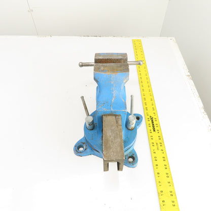 Morgan 4" Jaws x 8" Open Heavy Duty Swivel Base Bench Vise USA Made