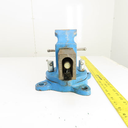 Morgan 4" Jaws x 8" Open Heavy Duty Swivel Base Bench Vise USA Made