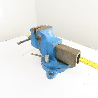 Morgan 4" Jaws x 8" Open Heavy Duty Swivel Base Bench Vise USA Made