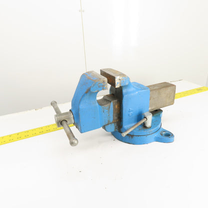 Morgan 4" Jaws x 8" Open Heavy Duty Swivel Base Bench Vise USA Made