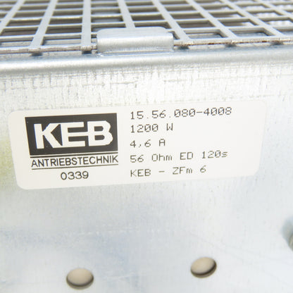 Keb 15.56.080-4008 Brake Resistor 1200W 4-6A 56Ohm ED 120s