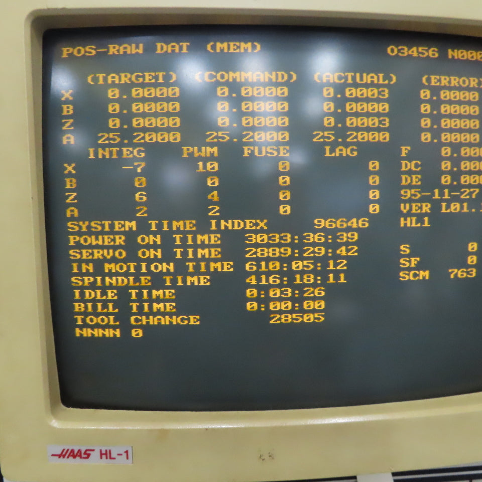 Haas HL-1 208/230V 3Ph CNC Lathe 10 Tool Turret Very Low Hours 416 Spindle Hours
