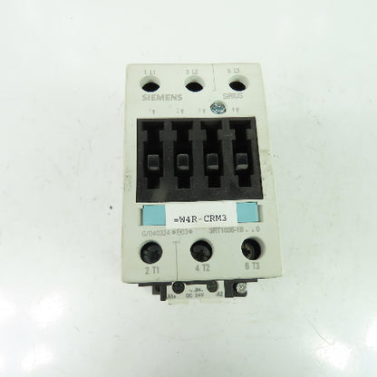 Siemens 3RT1035-1B..0 Sirius 40HP 3Ph 600VAC Contactor 24VDC Coil