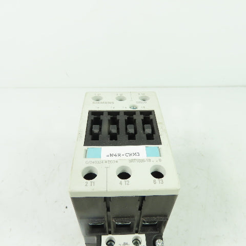 Siemens 3RT1035-1B..0 Sirius 40HP 3Ph 600VAC Contactor 24VDC Coil