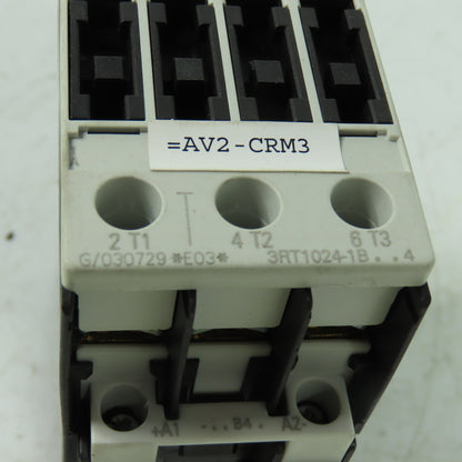Siemens 3RT1024-1B..4 Sirius 10HP 3Ph 600VAC Motor Starter Contactor 24VDC Coil