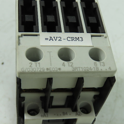 Siemens 3RT1024-1B..4 Sirius 10HP 3Ph 600VAC Motor Starter Contactor 24VDC Coil