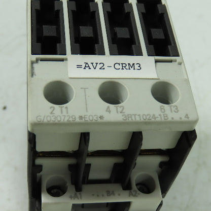 Siemens 3RT1024-1B..4 Sirius 10HP 3Ph 600VAC Motor Starter Contactor 24VDC Coil