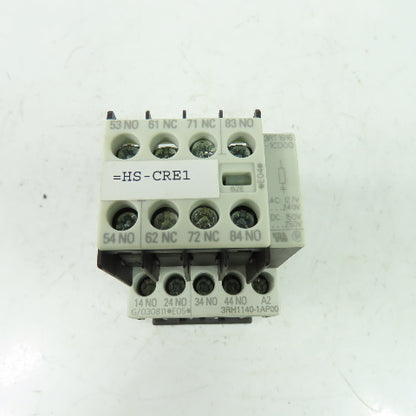 Siemens 3RT1140-1AP00 Sirius 10A 600VAC Contactor W/ 3RH1911-1GA22