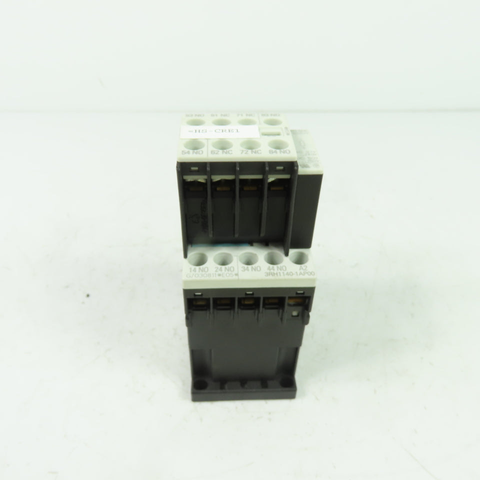 Siemens 3RT1140-1AP00 Sirius 10A 600VAC Contactor W/ 3RH1911-1GA22