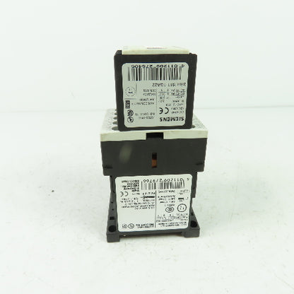 Siemens 3RT1140-1AP00 Sirius 10A 600VAC Contactor W/ 3RH1911-1GA22