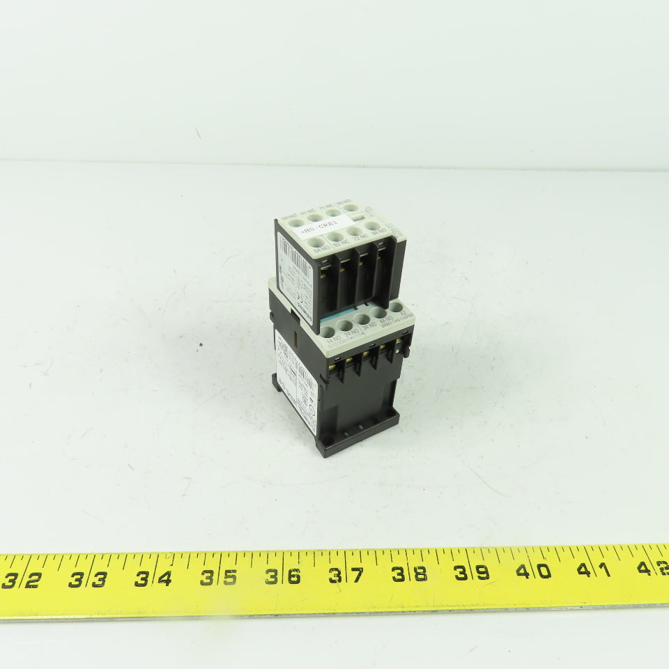 Siemens 3RT1140-1AP00 Sirius 10A 600VAC Contactor W/ 3RH1911-1GA22